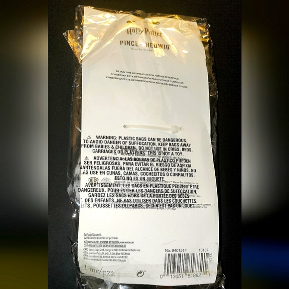 NEW Harry Potter Pince - Hedwig Owl! Appr. 7-8" inch. White Spotted Owl. Clip-On - Picture 11 of 14